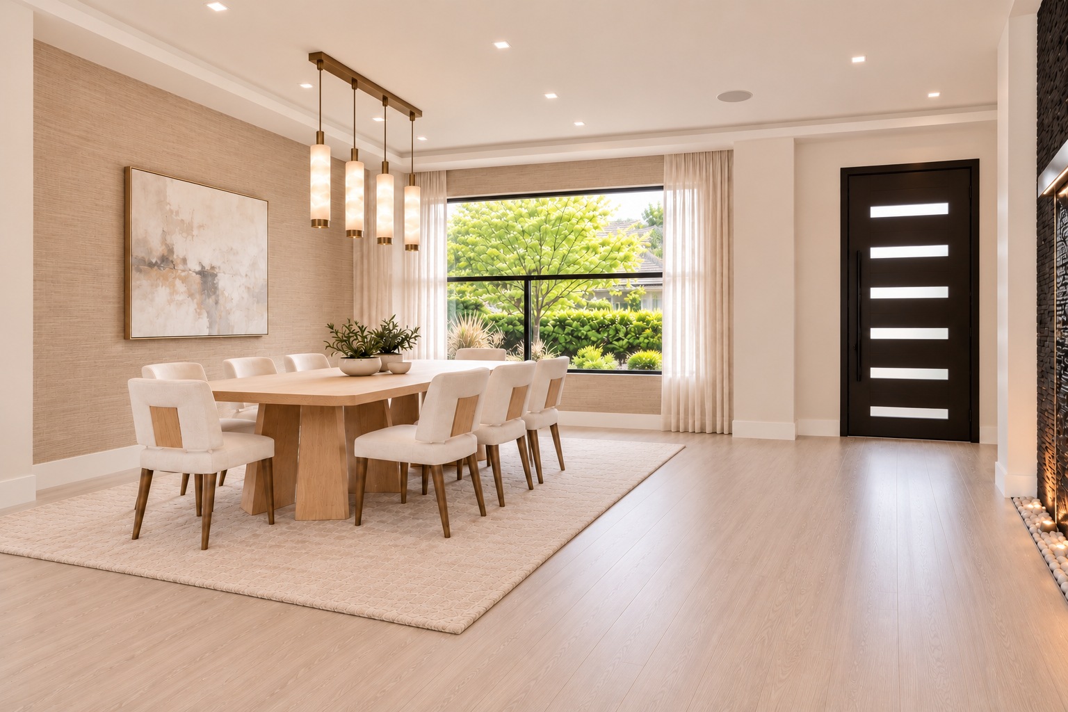 Dining area with garden views