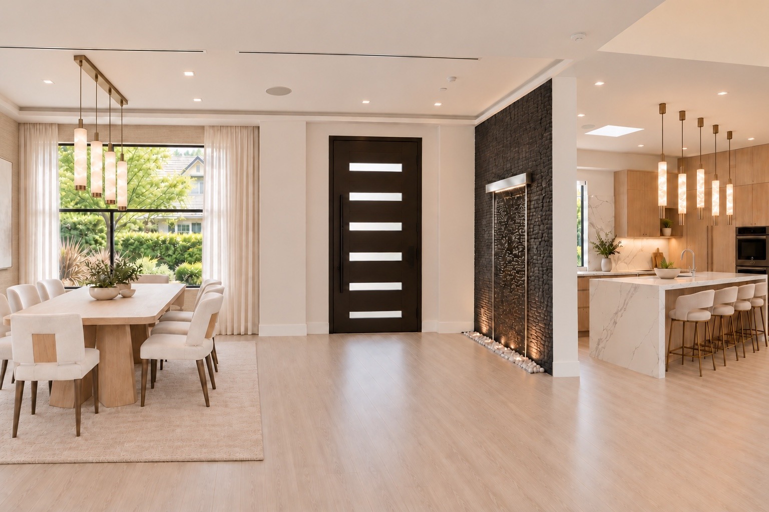 Entry looking toward the dining room and kitchen