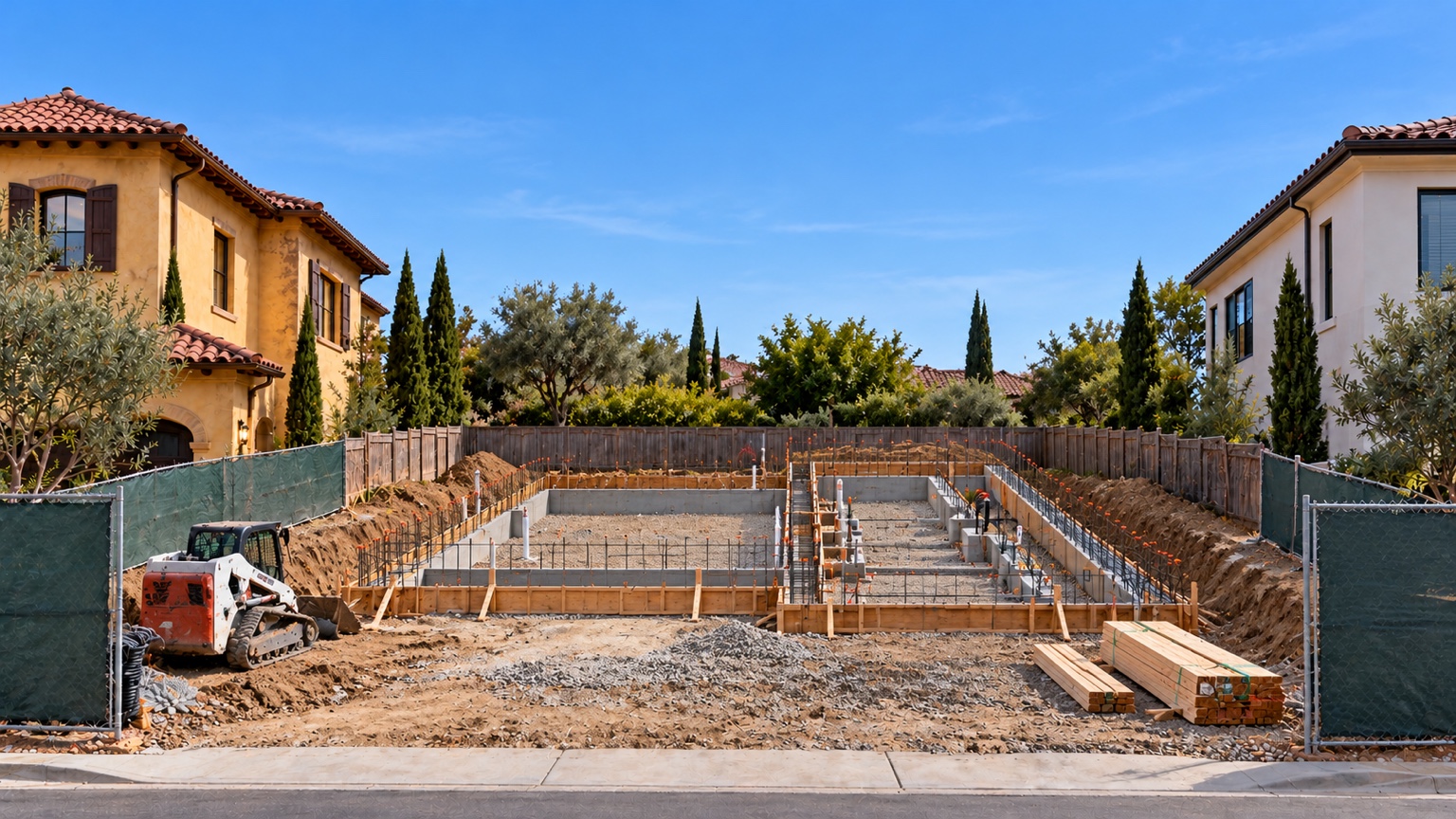 Foundation stage of Hollywood Residence construction