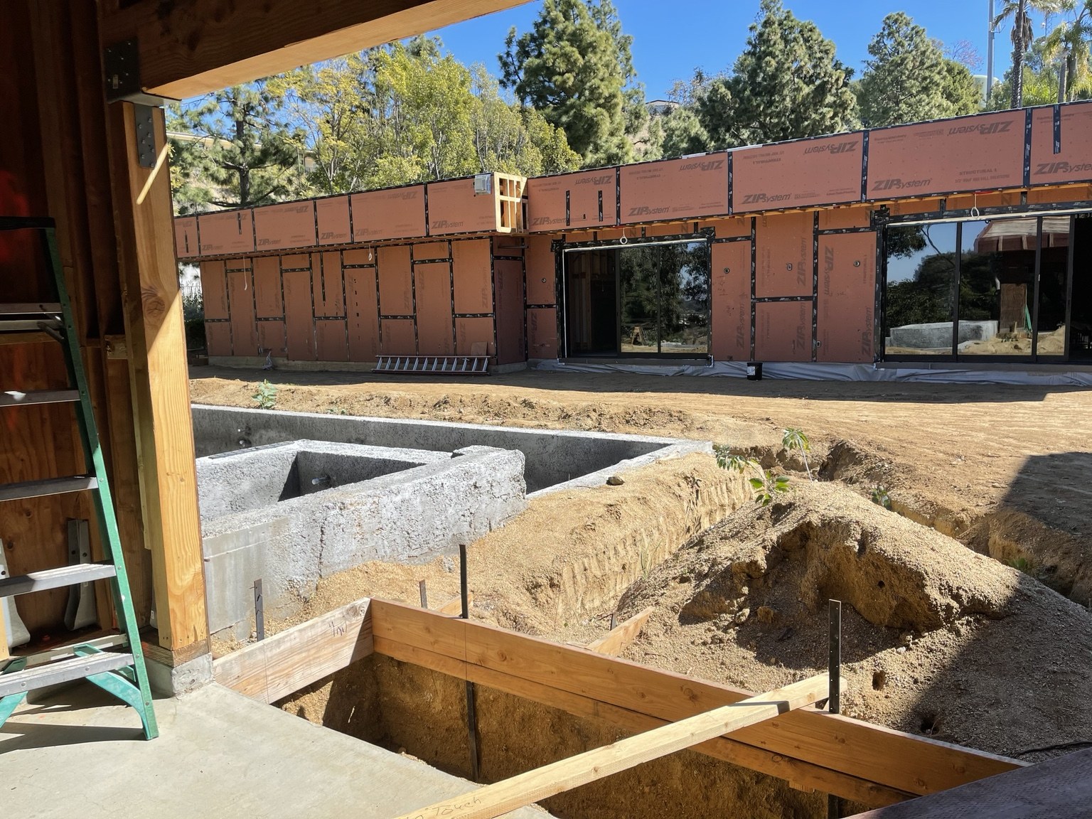 Exterior and courtyard construction in progress