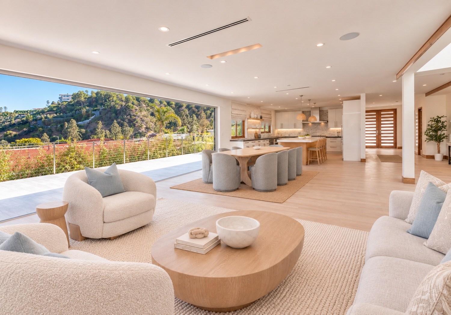 Open living area with coastal views